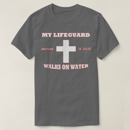 Mijn reddingsbril loopt op water. t-shirt (Design voorkant)