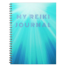 Mijn Reiki Journal met stralend lichtblauw