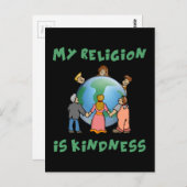 Mijn religie is Kindness Briefkaart (Voorkant / Achterkant)