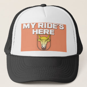 Mijn Ride is hier Bull Riding Funny Trucker Pet