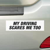 Mijn rijden geeft me ook wat bumpersticker (Op auto)