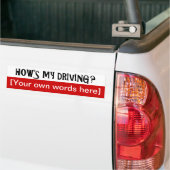 mijn-rijdende sjabloon bumpersticker (Op Truck)