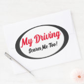 Mijn rijgedrag ovale sticker (Envelop)