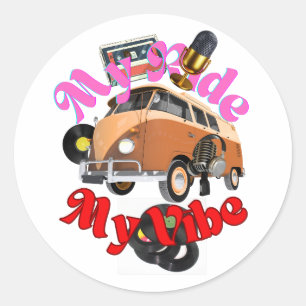 Mijn ritje: mijn vibe ronde sticker