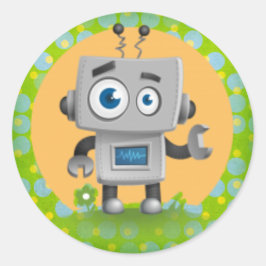 Mijn robot Sticker, glanzend Ronde Sticker