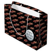 Mijn rode Corvette Gift Bag Groot Cadeauzakje (Achterkant Gekanteld)