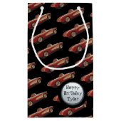 Mijn rode Corvette Gift Bag Klein Cadeauzakje (Achterkant)