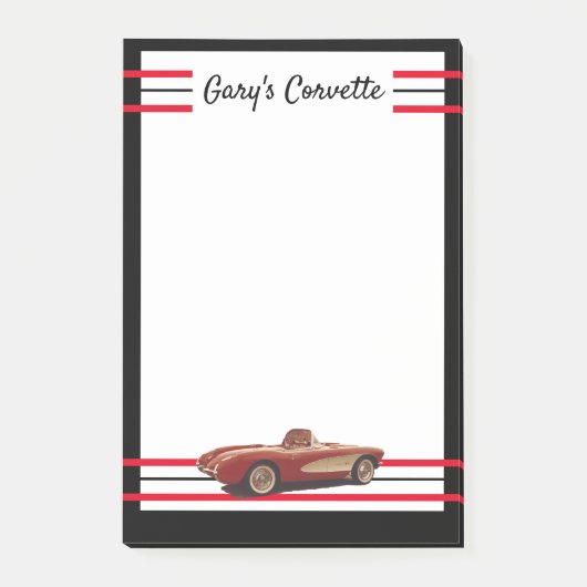 Mijn rode Corvette Post-It Notes (Voorkant)