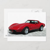 Mijn Rode Corvette uit 1979 Briefkaart (Voorkant / Achterkant)