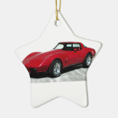 Mijn Rode Corvette uit 1979 Keramisch Ornament (Links)