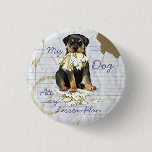 Mijn rottweiler Ate Mijn Lesson Plan Ronde Button 3,2 Cm
