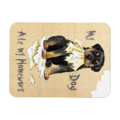 Mijn rottweiler Ate mijn thuiswerk Magneet (Horizontaal)