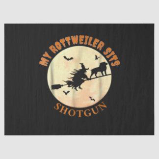 Mijn rottweiler zit shootgun tissuepapier