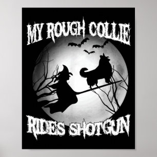 Mijn Rough Collie rijdt Schot Halloween Poster