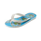 "Mijn Routine is Afval" Vuilniswagen Kinder Teenslippers (Schuin)