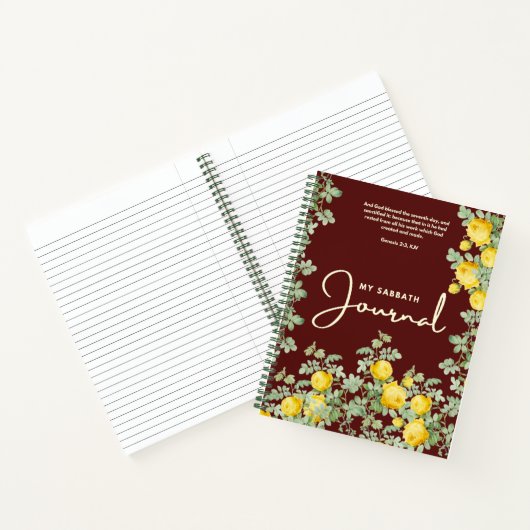 Mijn Sabbatjournaal | Bloemig Schriftuurontwerp Notitieboek (Binnen)