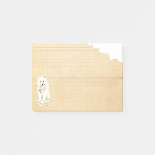 Mijn Samoyed Ate mijn thuiswerk Post-it® Notes (Voorkant)