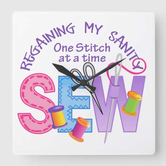 Mijn Saniteit weer herstellen Vierkante Klok (Voorkant)