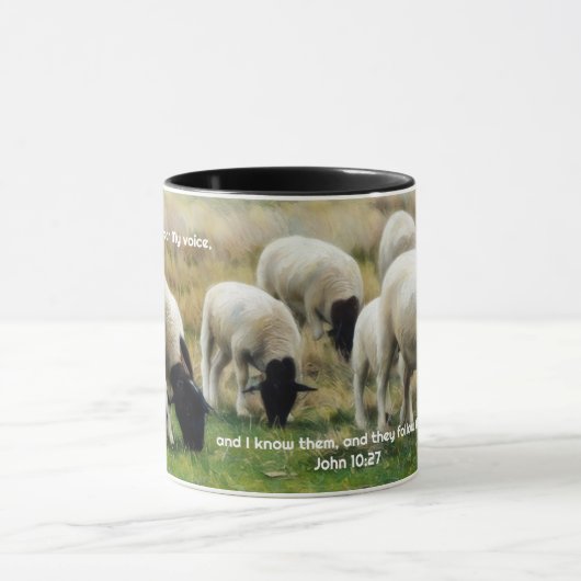 Mijn schaap Johannes 10:27 Faith Art Mok Cup (Midden)