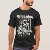 Mijn schaduw Engels Springer Spaniel Proud America T-shirt (Voorkant)