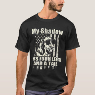 Mijn schaduw Engels Springer Spaniel Proud America T-shirt