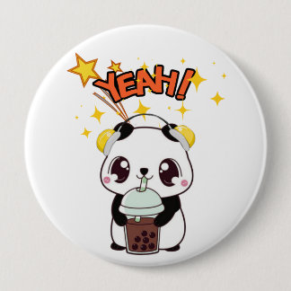 Mijn Schattige Feest Panda Ronde Button 4,0 Cm