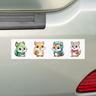 Mijn schattige kleine eekhoorns bumpersticker