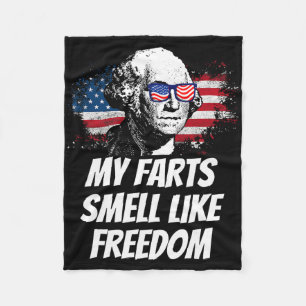 Mijn scheten ruiken naar Freedom Funny 4 juli Geor Fleece Deken