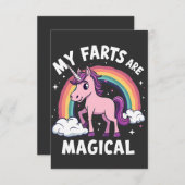 Mijn scheten zijn magische grappige eenhoorn regen bedankkaart (Voorkant / Achterkant)