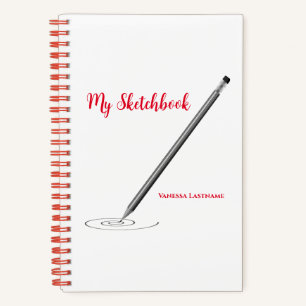 Mijn schetsboek met naam personalisatie notitieboek