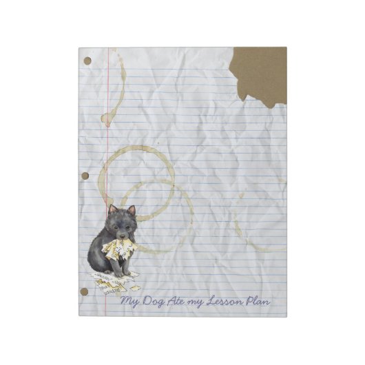 Mijn Schipperke Ate Mijn Lesson Plan Notitieblok (Gedraaid)