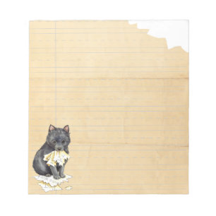 Mijn Schipperke Ate Mijn thuiswerk Notitieblok