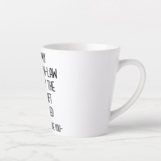 Mijn schoonbroer zijn is echt het enige cadeau. latte mok (Rechts)