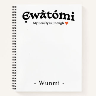 Mijn schoonheid is voldoende Notitieboek — Cadeau