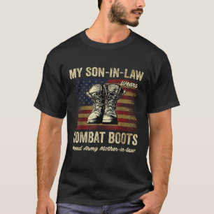 Mijn schoonzoon draagt gevechtslaarzen Trotse lege T-shirt