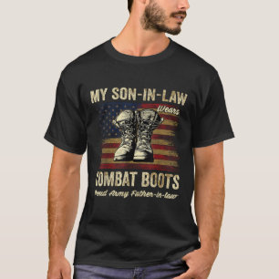 Mijn schoonzoon draagt gevechtsschoenen Trotse leg T-shirt