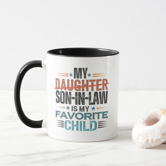 Mijn schoonzoon is mijn favoriete kind dat Daught  Mok (Met donut)