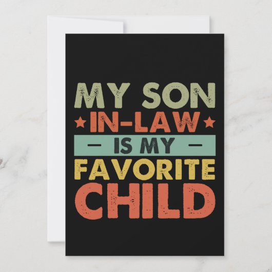 Mijn schoonzoon is mijn favoriete kind Familie Gro Kaart (Voorkant)