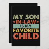Mijn schoonzoon is mijn favoriete kind Familie Gro Kaart (Voorkant / Achterkant)