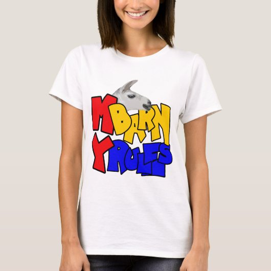 Mijn schuur Mijn regels Llama T-shirt (Voorkant)