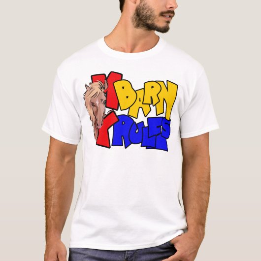 Mijn schuur regelt mijn paard t-shirt (Voorkant)