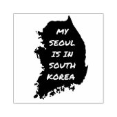 Mijn SEOUL is in Zuid-Korea Rubberstempel (Afrduk)