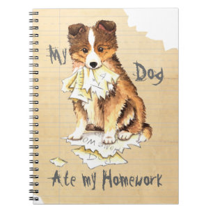 Mijn Sheltie Ate mijn thuiswerk Notitieboek