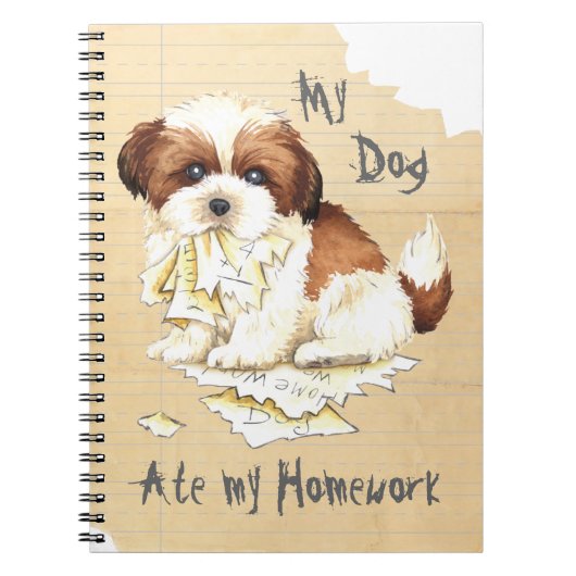 Mijn Shih Tzu Ate mijn thuiswerk Notitieboek (Voorkant)
