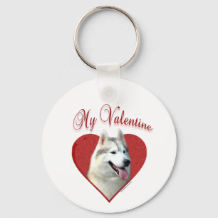 Mijn Siberische Husky Valentijn: Liefde Huskies Sleutelhanger