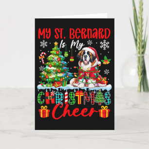 Mijn Sint Bernard is mijn Kerstplezier Funny Santa Kaart
