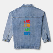 Mijn Skis OK Ski Dad Skiing Quote Denim Jacket (Achterkant)