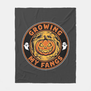 Mijn slagtanden laten groeien Halloween Pompoen Sp Fleece Deken