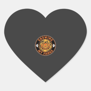 Mijn slagtanden laten groeien Halloween Pompoen Sp Hart Sticker