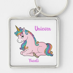 Mijn  Sleutelhanger Kleine Unicorn Naam   Yareli
